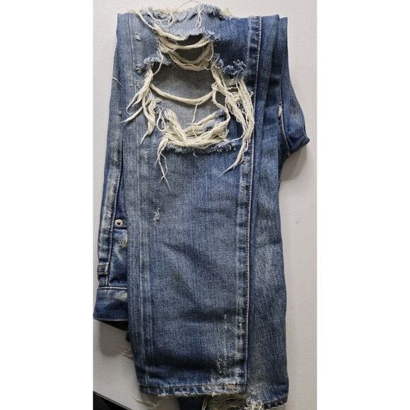 Moussy Vintage Lancaster Skinny Jeans Women's 25 Medium Wash Distressed $360 - Picture 15 of 15